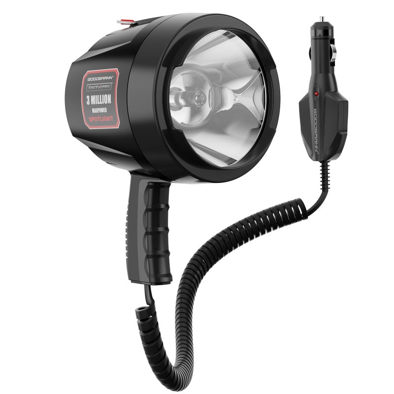 GOODSMANN Spotlight Corded Spot Lights for Boats 1200 Lumen Halogen 12V DC Handheld Spotlight 9924-0011-15 - Image 1